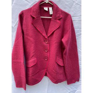 Emma James Wool Blazer Jacket in Pink Petite XL